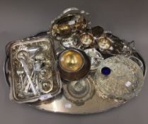 A quantity of silver plated wares