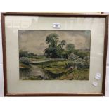 A 19th century watercolour, River Scene, signed FRASER and dated '97,