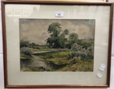 A 19th century watercolour, River Scene, signed FRASER and dated '97,