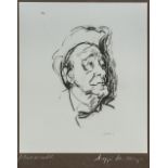 MAGGI HAMBLING (born 1945) British (AR) Max Wall Photolithograph, signed and titled to mount,