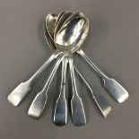 A set of six Georgian silver teaspoons