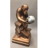 A Darwinian monkey sculpture