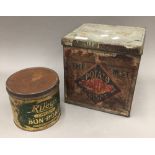 Two vintage tins