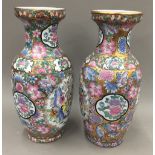 A pair of decorative Chinese vases