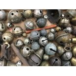 A box of Victorian and earlier crotal bells
