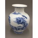 A Chinese blue and white porcelain vase