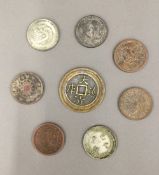 Eight Chinese coins