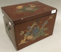 An Oriental lacquered box