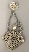 A Chinese silver bottle pendant