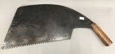 An unusual large Japanese saw,