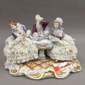 A Continental porcelain figural group