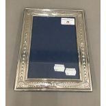 A silver photograph frame