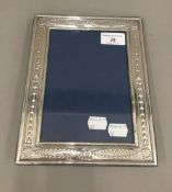 A silver photograph frame