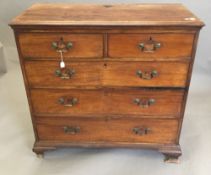 A George III mahogany chest of drawers