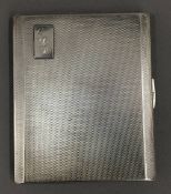 A silver cigarette case