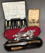 A quantity of plated cutlery,