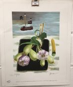 MARY FEDDEN (1915-2012) British, Whitby Harbour, limited edition print,