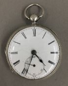 A silver pocket watch