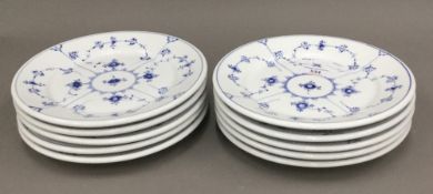 Ten Royal Copenhagen plates