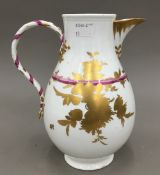 A 19th century Meissen gilt heightened jug