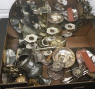 A quantity of miscellaneous silver plate, etc.