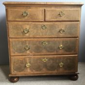 A 19th century walnut chest of drawers