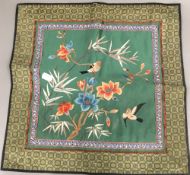 A Chinese silk panel