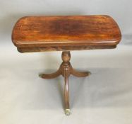 A Victorian inlaid burr walnut card table,