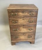 A 19th century oak chest of drawers