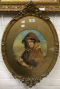 E T DRIFFIELD, The Young Female Card Player, watercolour, signed and dated 1876,