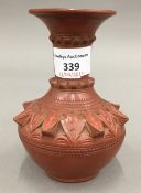 A redware vase