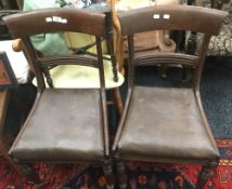 A pair of 19th century mahogany dining chairs