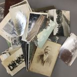 A small quantity of vintage topographical and photographic postcards and other ephemera