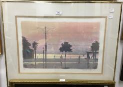 DEREK MYNOTT (1925-1994) British, Venice from the Lido, limited edition print,