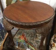 An early 20th century mahogany coffee table