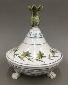 A 19th century faience ink stand,