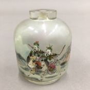 A large Chinese inside painted snuff bottle