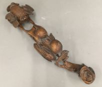 A wooden ruyi sceptre