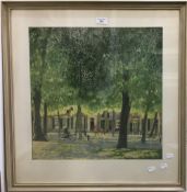 A HOROVITZ DEN HAAG (20th century) Continental, Tree Lined Avenue, aquatint,