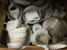 A quantity of white ware ceramics and tableware