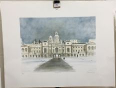 ALBANY WISEMAN (born 1930) British, Horseguards, limited edition print, signed,