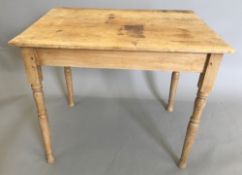 A Victorian pine side table