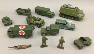 A small quantity of military Dinky toys, etc.