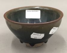 A Chinese drip glazed bowl