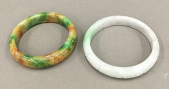 Two jade bangles