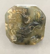 A jade dog-of-fo seal