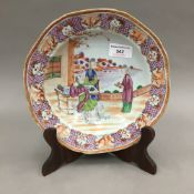 A 19th century Chinese famille rose dish