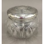 A vintage sterling silver Gorham & Co powder bowl and cover