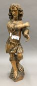 A Continental carved wood figure,