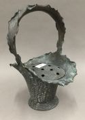 An antique Soutterware copper flower basket, William Soutter & Sons,